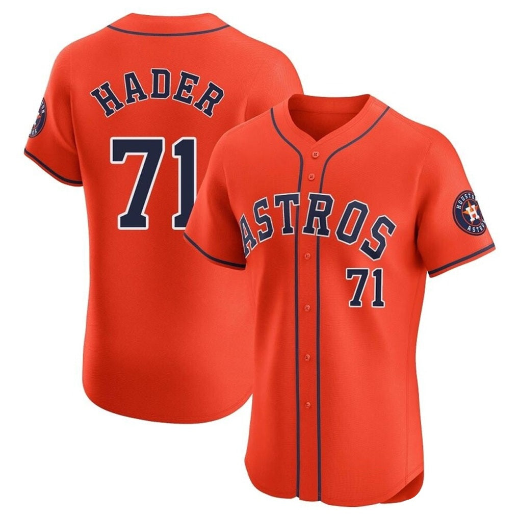 Houston Astros #71 Josh Hader Player Orange KLUNKIM Home Limited Elite Stitched Jerseys
