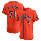 Houston Astros #71 Josh Hader Player Orange KLUNKIM Home Limited Elite Stitched Jerseys