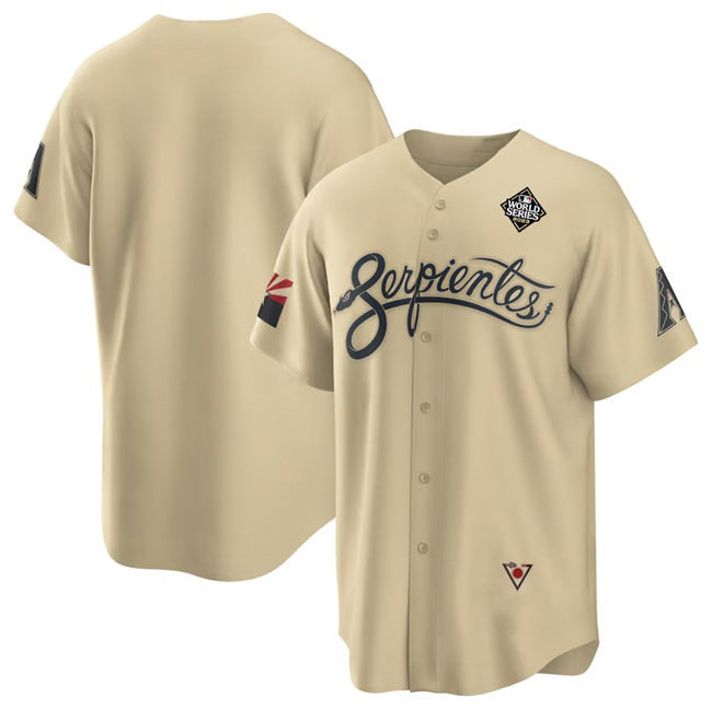 Arizona Diamondbacks Blank Gold KLUNKIM 2023 World Series City Connect Cool Base Stitched Jersey
