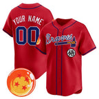 Custom Atlanta Braves x Dragon Ball Red KLUNKIM Vapor Premier Limited Jersey - All Stitched