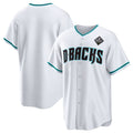 Arizona Diamondbacks Blank White White KLUNKIM 2023 World Series Cool Base Stitched Jersey