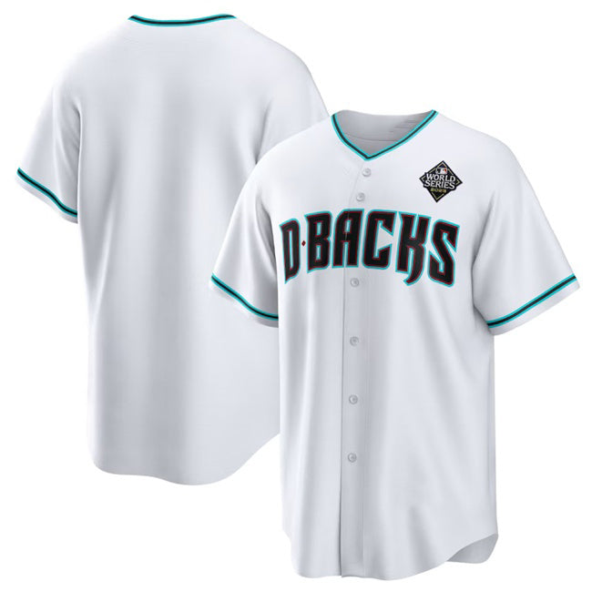 Arizona Diamondbacks Blank White White KLUNKIM 2023 World Series Cool Base Stitched Jersey
