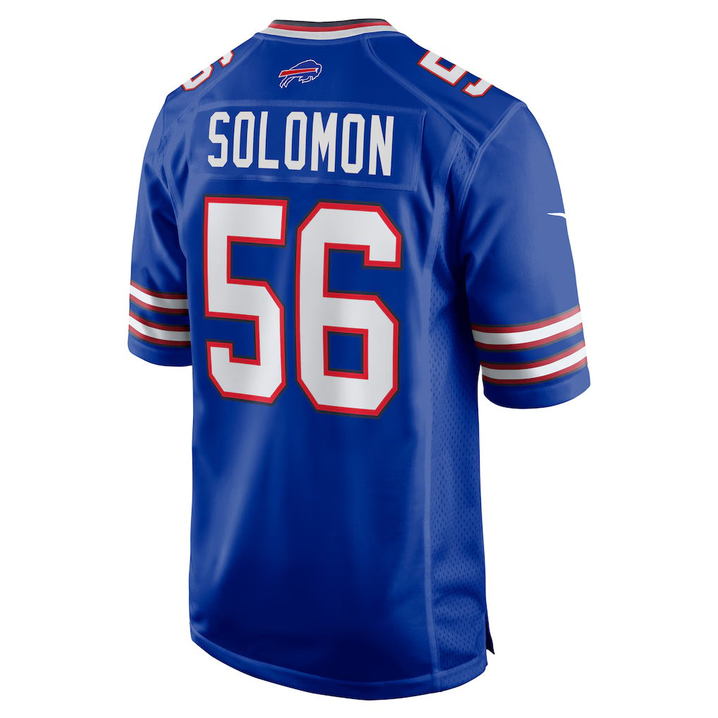 B.Bills #56 Javon Solomon Royal KLUNKIM Game Jersey