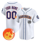 Custom Seattle Mariners x Dragon Ball White KLUNKIM Vapor Premier Limited Jersey - All Stitched