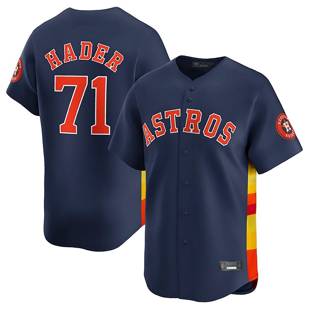 Houston Astros #71 Josh Hader Player Navy KLUNKIM Limited Home Stitched Jerseys