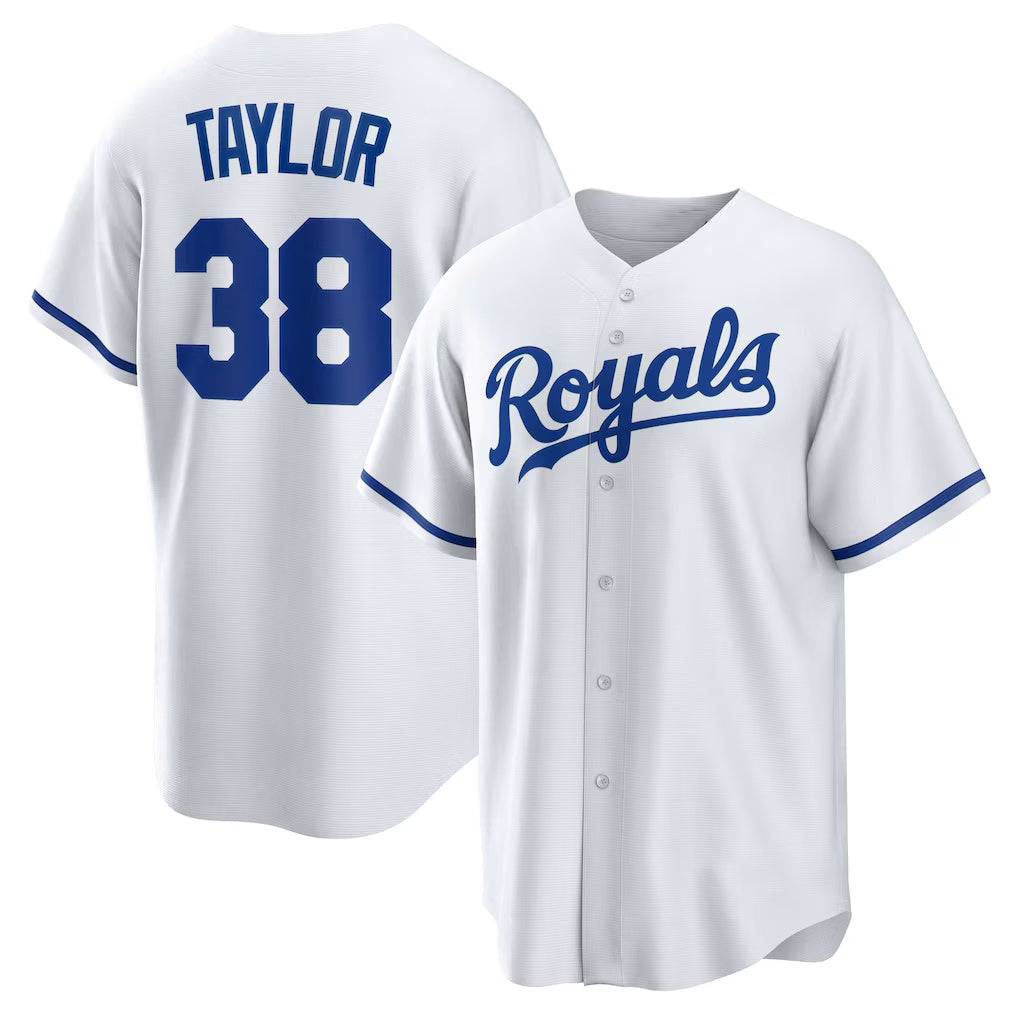 Kansas City Royals #38 Josh Taylor White KLUNKIM Home Replica Player Jersey