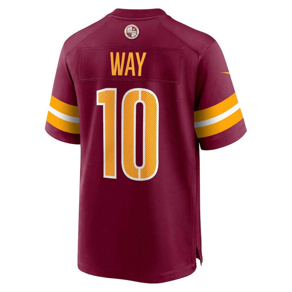 W.Commanders #10 Tress Way Burgundy KLUNKIM Game Jersey