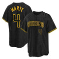 Arizona Diamondbacks #4 Ketel Marte Player Black KLUNKIM Snake Skin City Home Game Stitched Jerseys