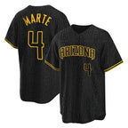 Arizona Diamondbacks #4 Ketel Marte Player Black KLUNKIM Snake Skin City Home Game Stitched Jerseys