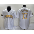San Diego Padres #13 Manny Machado White KLUNKIM 2022 All Star Stitched Cool Base Jersey