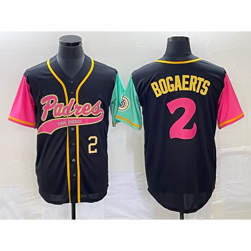 San Diego Padres #2 Xander Bogaerts Number Black KLUNKIM NEW 2023 City Connect Cool Base Stitched Jersey