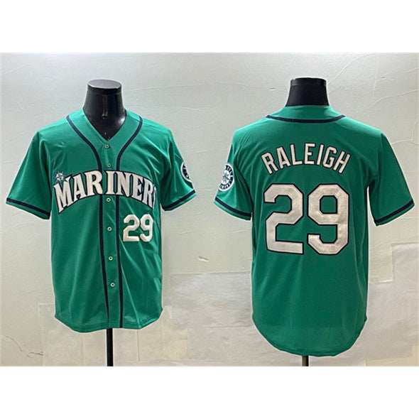 Seattle Mariners #29 Cal Raleigh Aqua KLUNKIM Limited Stitched jersey
