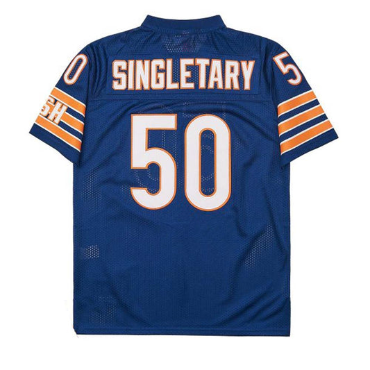 C.Bear #50 Mike Singletary Navy 1985 Mitchell & Ness Stitched American Mesh Football Jerseys