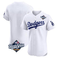 Los Angeles Dodgers Blank Player White KLUNKIM Limited Elite Home World Series Stitched Jerseys