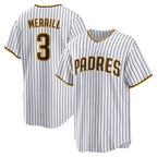 San Diego Padres #3 Jackson Merrill White KLUNKIM Home Replica Jersey