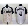 Chicago Cubs #4 Pete Crow-Armstrong White KLUNKIM Black 'Gothic North Side Edition' Vapor Premier Limited Stitched Jersey