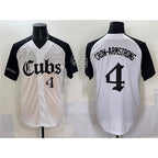 Chicago Cubs #4 Pete Crow-Armstrong White KLUNKIM Black 'Gothic North Side Edition' Vapor Premier Limited Stitched Jersey
