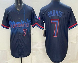 Toronto Blue Jays #7 Kazuma Okamoto Black KLUNKIM City Limited Jersey