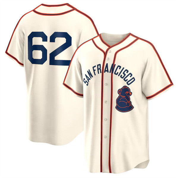 San Francisco Giants #62 Logan Webb Cream KLUNKIM 2024 Rickwood Classic Stitched Jersey
