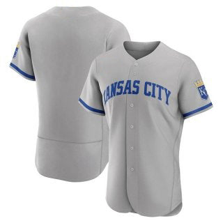 Kansas City Royals Blank Grey KLUNKIM Flex Base Stitched Jersey