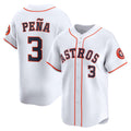 Houston Astros #3 Jeremy Pe?a White KLUNKIM Home Limited Player Jersey