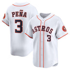 Houston Astros #3 Jeremy Pe?a White KLUNKIM Home Limited Player Jersey