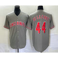 Cincinnati Reds #44 Elly De La Cruz Grey KLUNKIM Cool Base Stitched Jersey 2