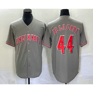 Cincinnati Reds #44 Elly De La Cruz Grey KLUNKIM Cool Base Stitched Jersey 2