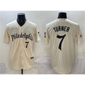 Philadelphia Phillies #7 Trea Turner Cream KLUNKIM Gothic Vapor Limited Stitched Jersey