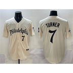 Philadelphia Phillies #7 Trea Turner Cream KLUNKIM Gothic Vapor Limited Stitched Jersey