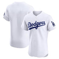 Los Angeles Dodgers Blank Player White KLUNKIM Limited Elite Home Stitched Jerseys