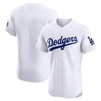 Los Angeles Dodgers Blank Player White KLUNKIM Limited Elite Home Stitched Jerseys