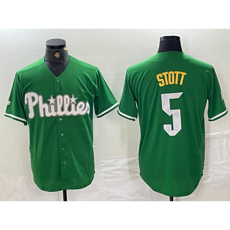 Philadelphia Phillies #5 Bryson Stott Green KLUNKIM 2024 City Connect Stitched Jersey