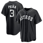Houston Astros #3 Jeremy Pena Black KLUNKIM Lights Out Limited Stitched Jersey