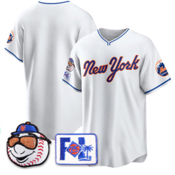 New York Mets Blank White KLUNKIM 2025 Spring Training Stitched Jersey
