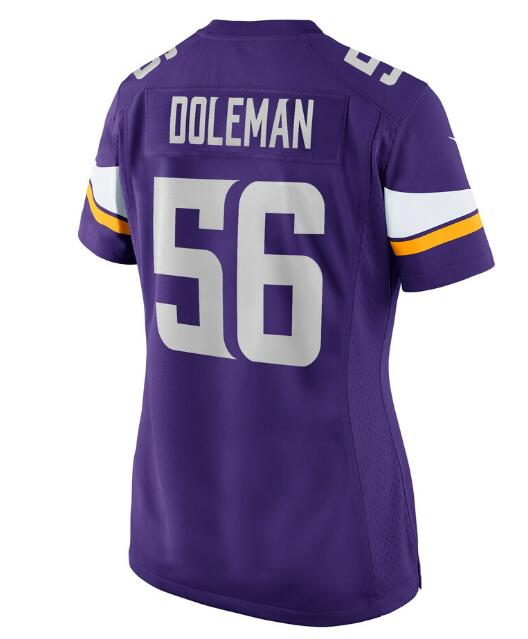 MN.Vikings  #56 Chris Doleman Purple Game Jersey Stitched American Football Jerseys