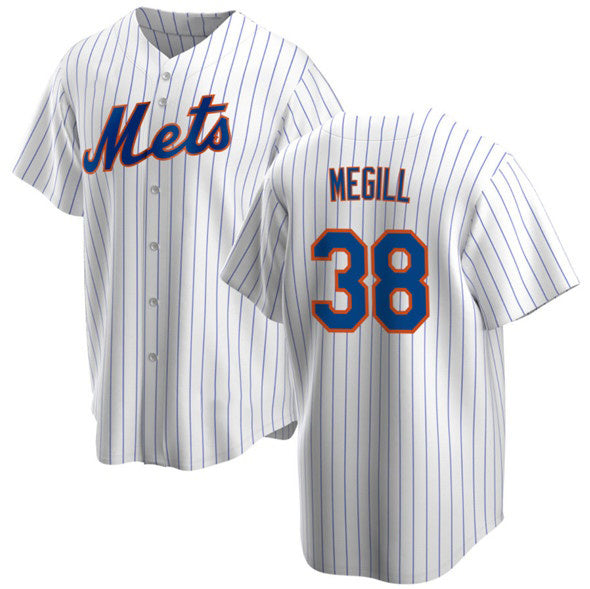 New York Mets #38 Tylor Megill White KLUNKIM Cool Base Stitched Jersey
