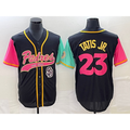 San Diego Padres #23 Fernando Tatis Jr Black KLUNKIM NEW 2023 City Connect Cool Base Stitched Jersey