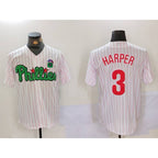 Philadelphia Phillies #3 Bryce Harper White Green KLUNKIM Cool Base Stitched Jersey 2