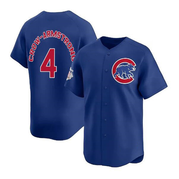 Chicago Cubs #4 Pete Crow-Armstrong Royal KLUNKIM Limited Stitched Jersey