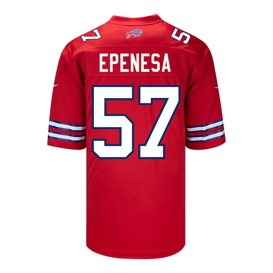 B.Bills #57 A.J. Epenesa Red Game Player Jersey Football Stitched American Jerseys