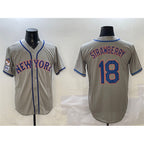 New York Mets #18 Darryl Strawberry Grey KLUNKIM 2025 Spring Training Cool Base Stitched Jersey