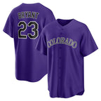 Colorado Rockies #23 Kris Bryant Purple KLUNKIM Alternate Replica Player Jersey