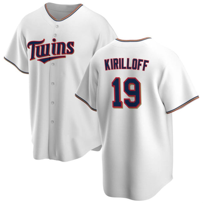 Minnesota Twins #19 Alex Kirilloff White KLUNKIM Cool Base Stitched Jersey 2