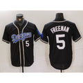 Los Angeles Dodgers #5 Freddie Freeman Number Black KLUNKIM Cool Base With Patch Stitched Jerseys