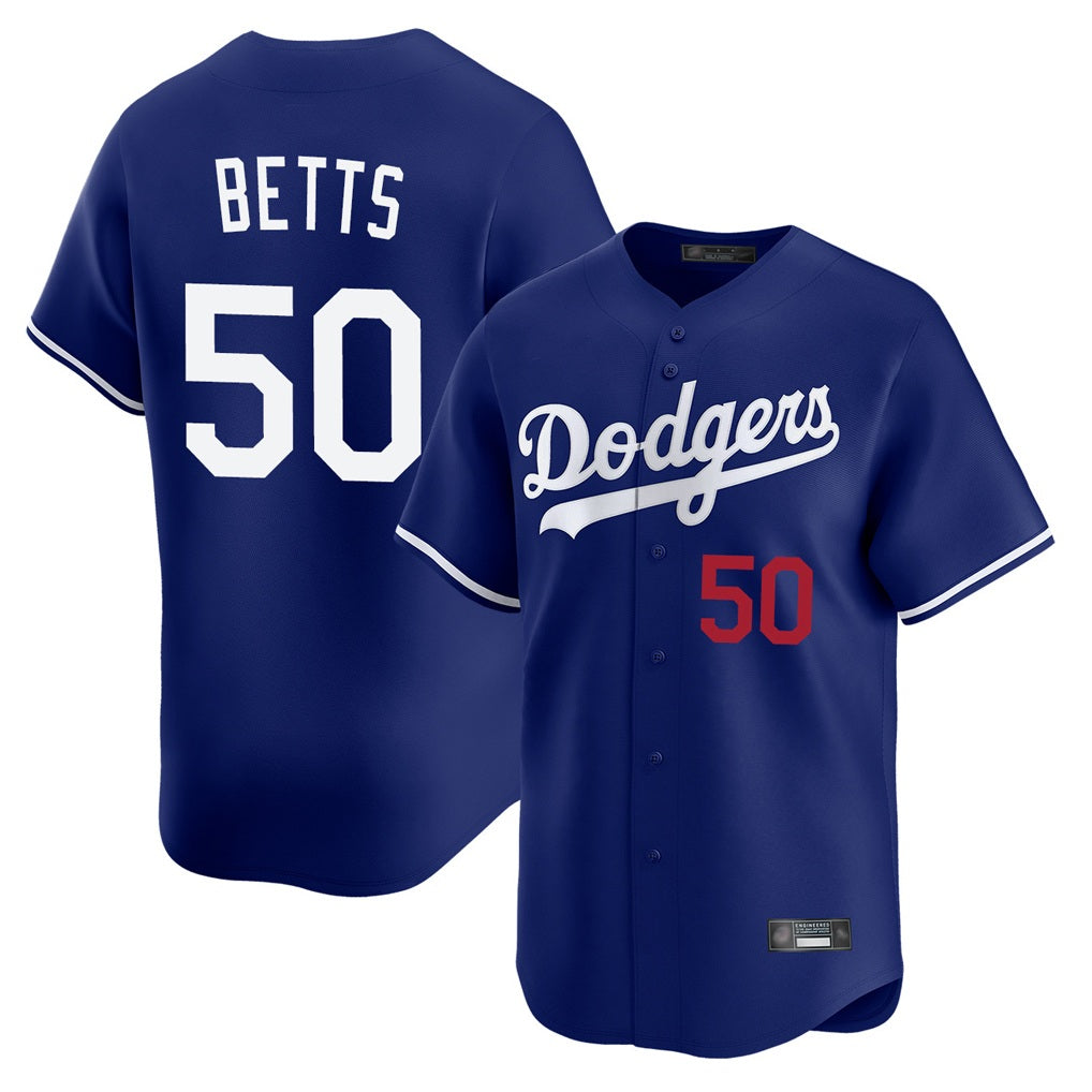 Los Angeles Dodgers #50 Mookie Betts Player Royal KLUNKIM Limited Home Stitched Jerseys