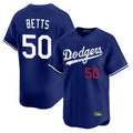 Los Angeles Dodgers #50 Mookie Betts Player Royal KLUNKIM Limited Home Stitched Jerseys