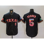 Texas Rangers #5 Corey Seager Black KLUNKIM Rainbow Mexico Cool Base Stitched Jersey