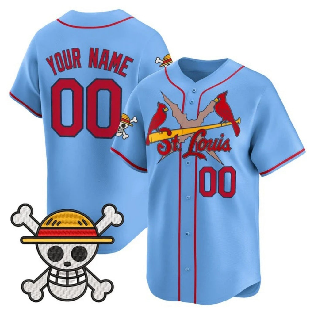 Custom St. Louis Cardinals x One Piece Blue KLUNKIM Vapor Premier Limited Jersey - Stitched