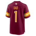 W.Commanders Number #1 Dad Burgundy KLUNKIM Game Jersey